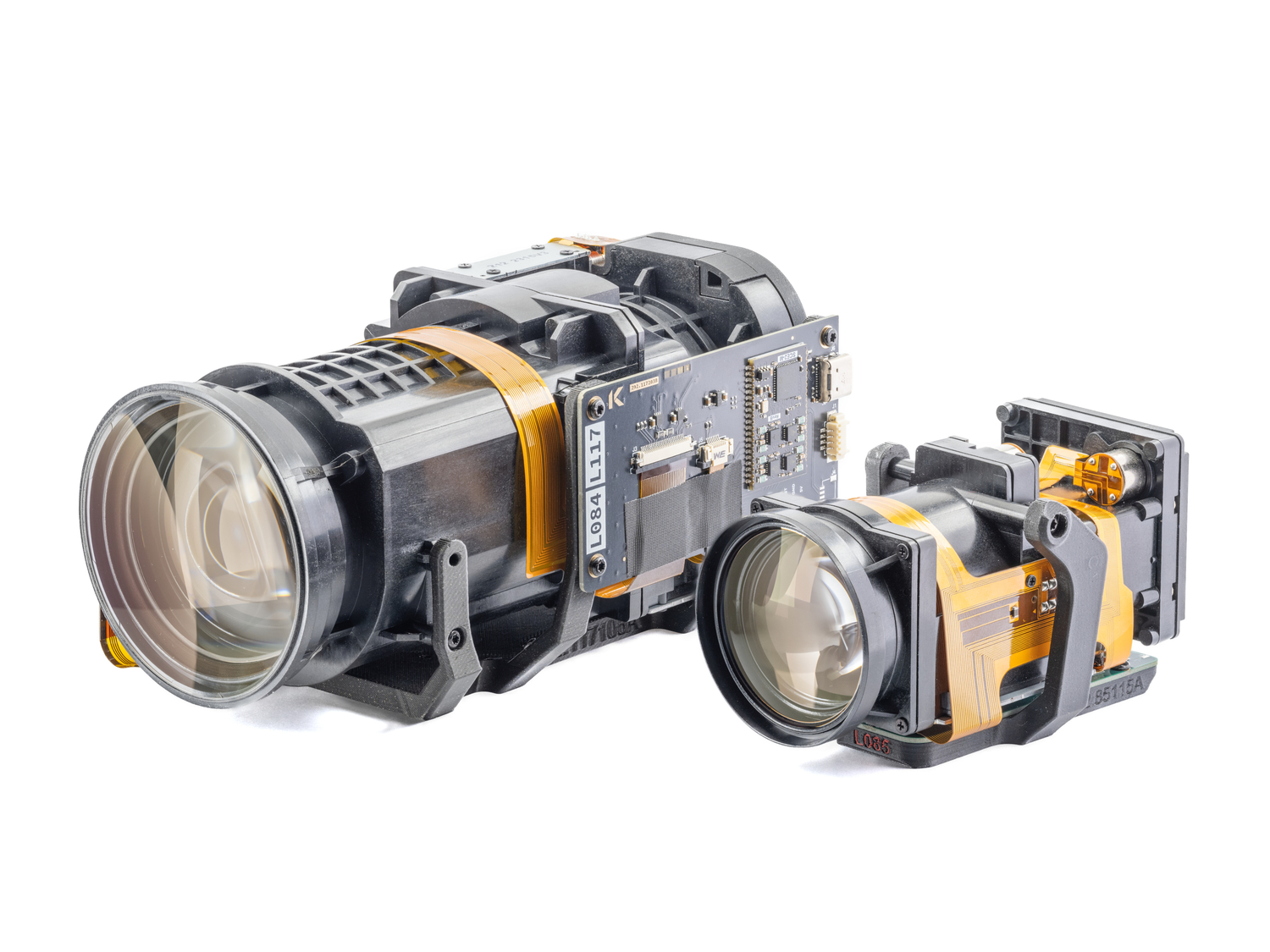 Motorized zoom cameras